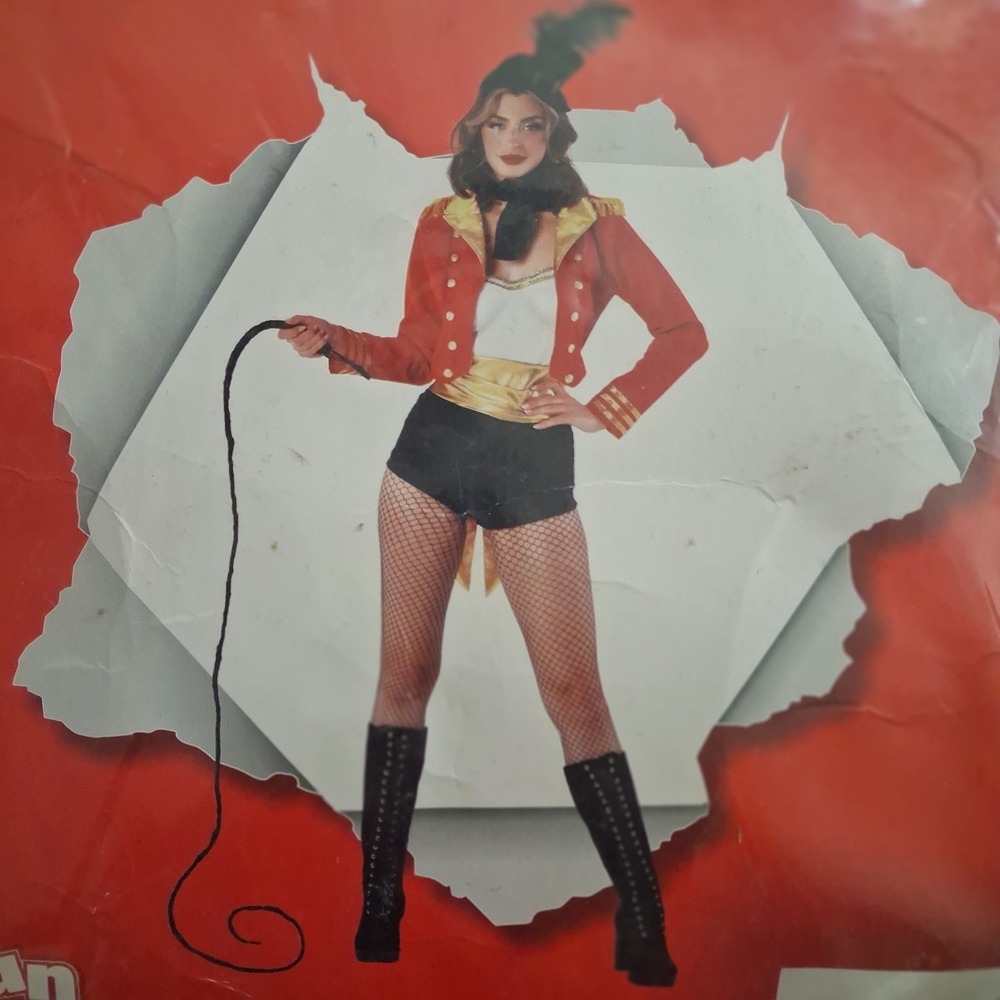 NEW Circus RINGMASTER Sexy Adult Womens S Halloween Lion Tamer Big Top Cosplay